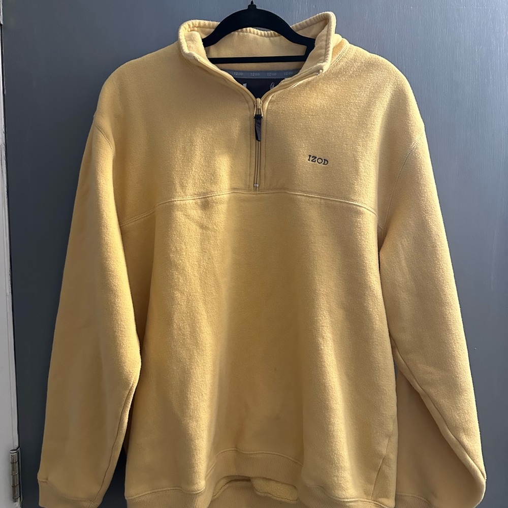 IZOD Men's Mustard Zip-Up Sweater